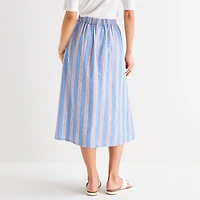 St. John's Bay Womens Midi A-Line Skirt