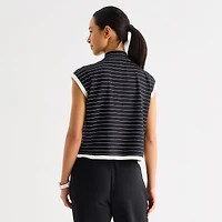 Stylus Womens Sleeveless Mock Neck Top
