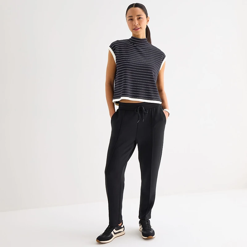 Stylus Womens Sleeveless Mock Neck Top