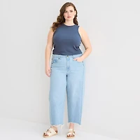 a.n.a Womens Plus High Neck Sleeveless Tank Top