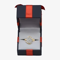 Womens 1 CT. T.W. Natural White Diamond 10K Gold Cluster Cocktail Ring