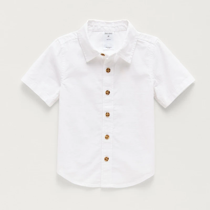 Okie Dokie Toddler & Little Boys Short Sleeve Regular Fit Button-Down Shirt