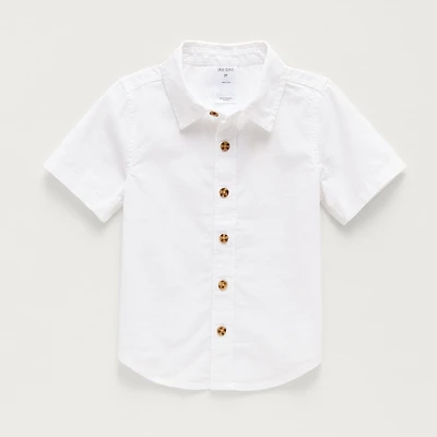 Okie Dokie Toddler & Little Boys Short Sleeve Regular Fit Button-Down Shirt
