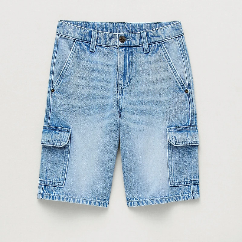 Thereabouts Cargo Little & Big Kid Boys Adjustable Waist Denim Short