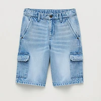 Thereabouts Cargo Little & Big Kid Boys Adjustable Waist Denim Short