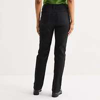Liz Claiborne Lana Womens High Rise Straight Leg Jean