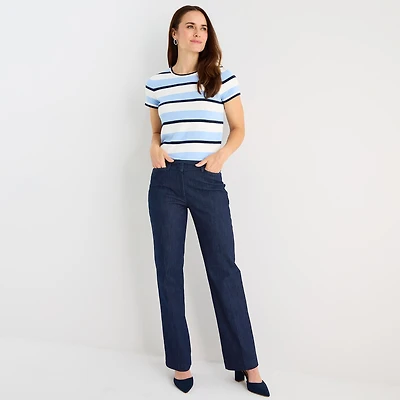 Liz Claiborne Womens Mid Rise Trouser Jean