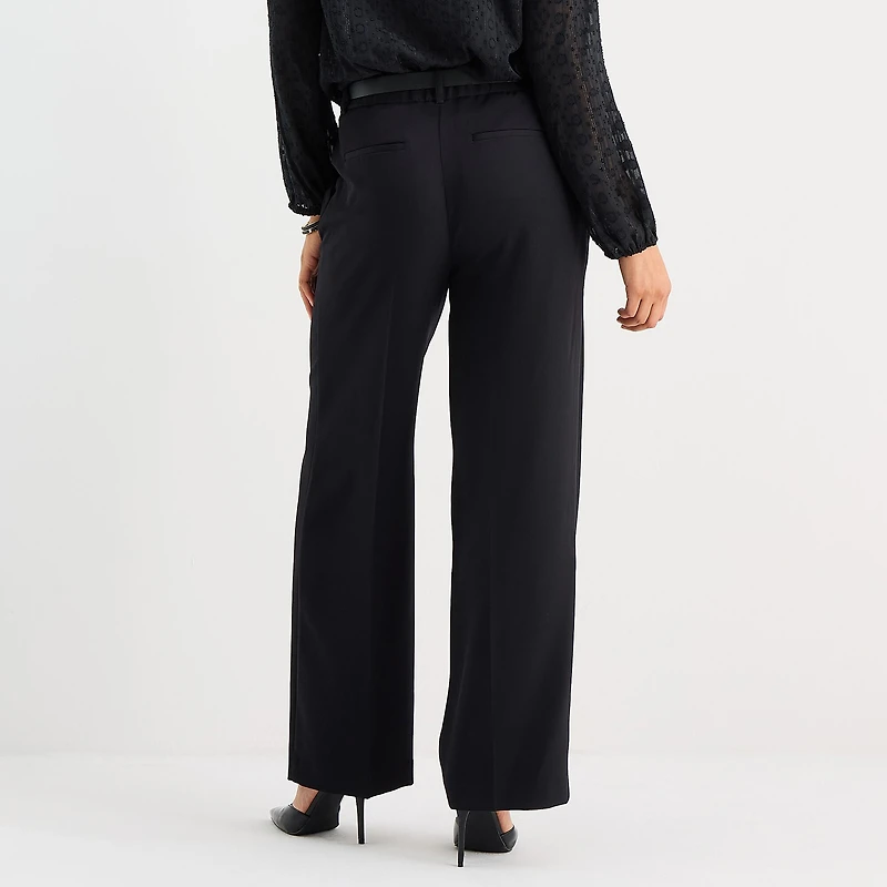 Liz Claiborne Charlotte Womens Wide Leg Mid Rise Trouser