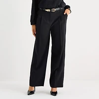 Liz Claiborne Charlotte Womens Wide Leg Mid Rise Trouser