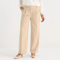Liz Claiborne Charlotte Womens Wide Leg Mid Rise Trouser