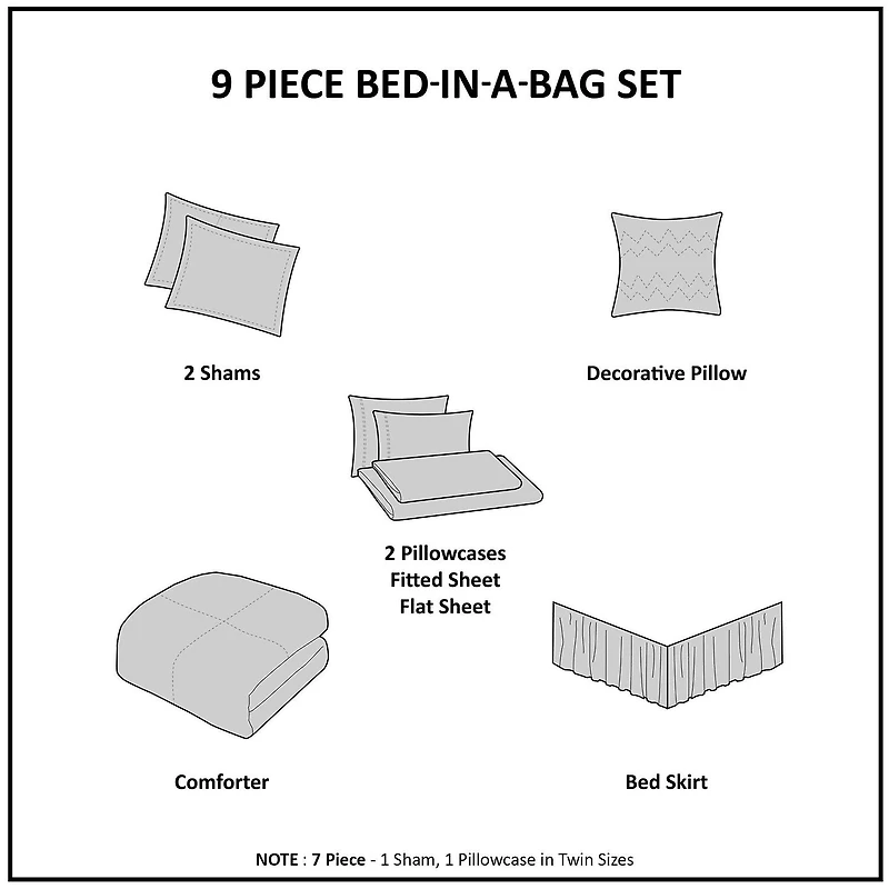 Intelligent Design Eleni Comforter and Sheet Set with decorative pillow