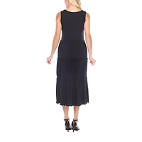 White Mark Womens Plus Maternity Midi Scoop Neck Sleeveless Maxi Dress