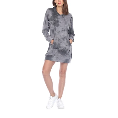 White Mark Womens Long Sleeve Sweatshirt Dress