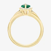 Lab-Created Gemstone 14K Gold Over Silver Cocktail Ring