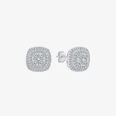 Diamond Blossom 1 CT. T.W. Natural White Diamond 10K Gold 11.4mm Stud Earrings