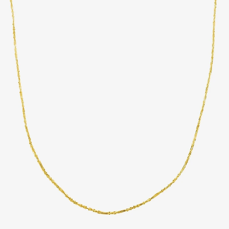 Made Italy Womens 14K Gold 18 Inch Fashion Chain Necklace