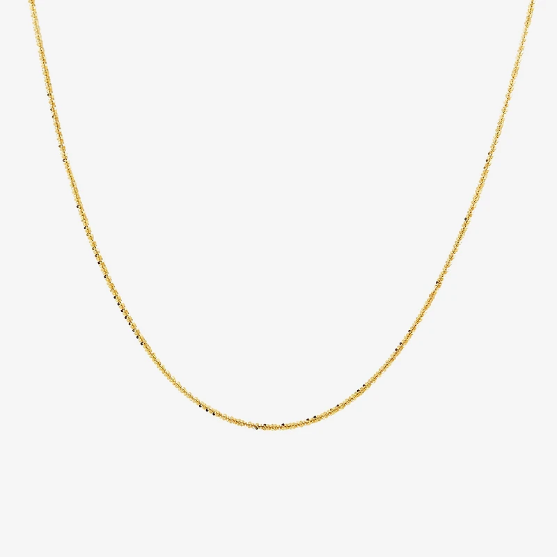 Made Italy Womens 14K Gold 18 Inch Fashion Chain Necklace
