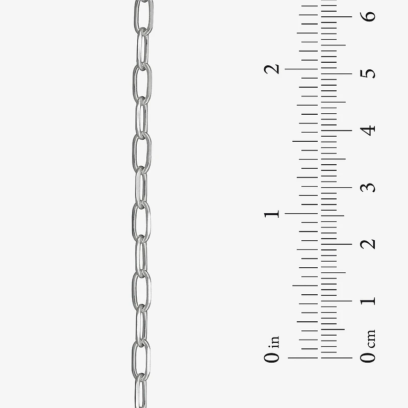 Made in Italy Unisex Adult Sterling Silver 18 Inch Paperclip Chain Necklace