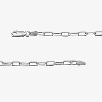 Made in Italy Unisex Adult Sterling Silver 18 Inch Paperclip Chain Necklace