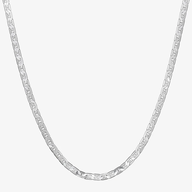Made in Italy Unisex Adult Sterling Silver 18 Inch Curb Chain Necklace