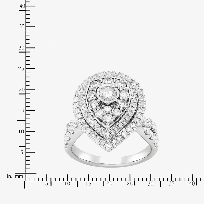 Limited Quantities! Womens 2 CT. T.W. Natural White Diamond 10K Gold Pear Engagement Ring