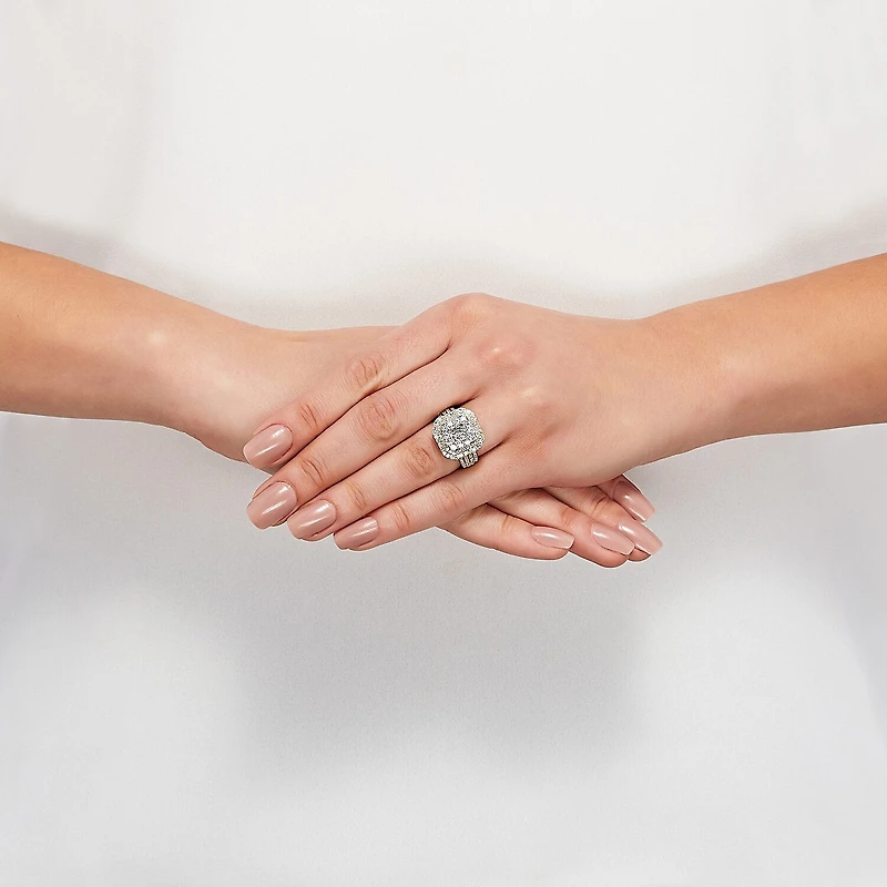 Limited Quantities! Womens 2 CT. T.W. Natural White Diamond 10K Gold Cushion Engagement Ring