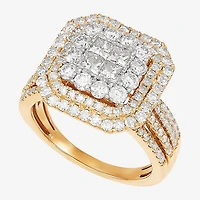 Limited Quantities! Womens 2 CT. T.W. Natural White Diamond 10K Gold Cushion Engagement Ring