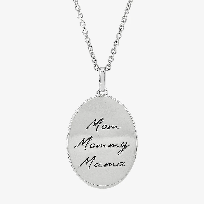 Limited Quantities! Mother And Baby Womens Genuine White Mother Of Pearl 10K Gold Sterling Silver Heart Round 18 Inch Pendant Necklace