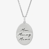 Limited Quantities! Mother And Baby Womens Genuine White Mother Of Pearl 10K Gold Sterling Silver Heart Round 18 Inch Pendant Necklace