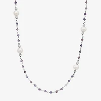 Limited Quantities! Womens White Sterling Silver Inch Strand Necklace