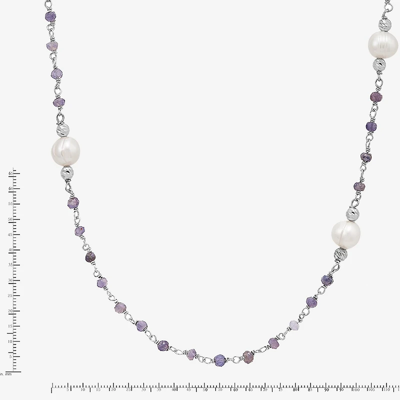 Limited Quantities! Womens White Sterling Silver Inch Strand Necklace