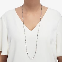 Limited Quantities! Womens White Sterling Silver Inch Strand Necklace