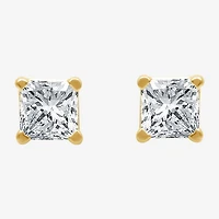 ( G/SI1-SI2 ) 3/8 CT. T.W. Lab-Grown Diamond Princess-cut Stud Earrings 10K Gold