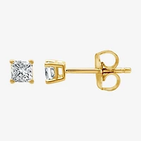 ( G/SI1-SI2 ) 3/8 CT. T.W. Lab-Grown Diamond Princess-cut Stud Earrings 10K Gold