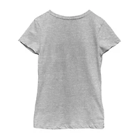 Disney Collection Little & Big Kid Girls Crew Neck Short Sleeve Regular Fit Mickey Mouse Graphic T-Shirt