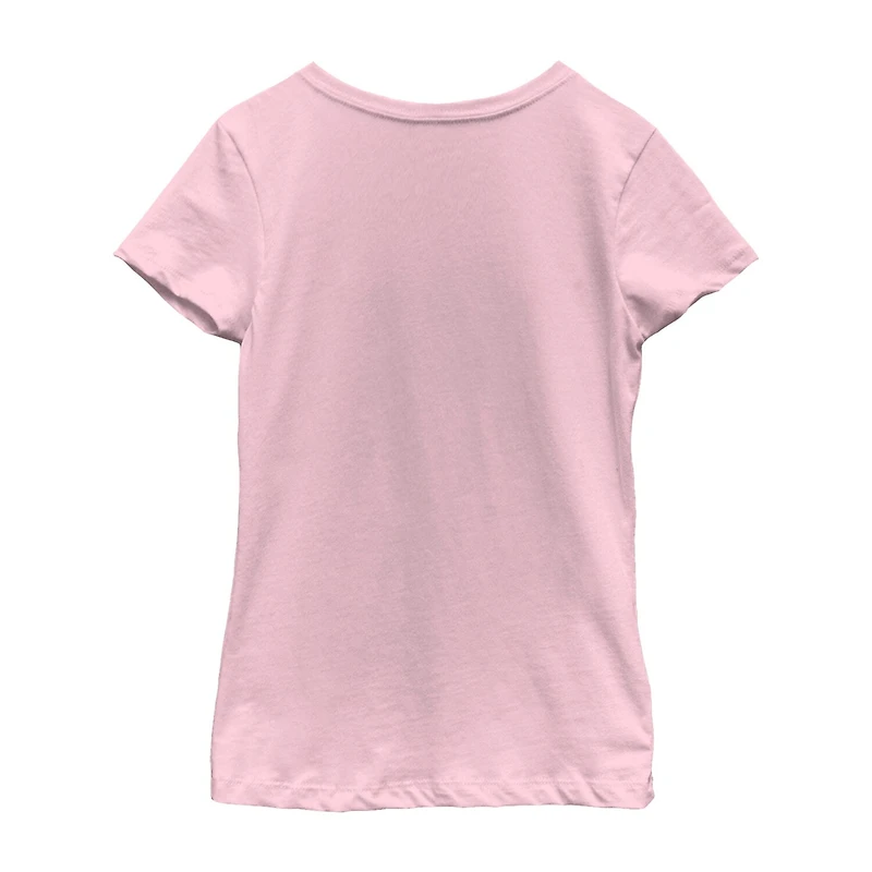 Disney Collection Little & Big Kid Girls Crew Neck Short Sleeve Regular Fit Cinderella Princess Rapunzel Graphic T-Shirt