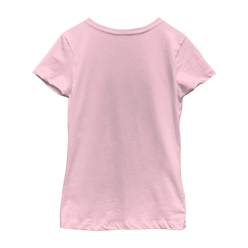 Disney Collection Little & Big Kid Girls Crew Neck Short Sleeve Regular Fit Princess Graphic T-Shirt