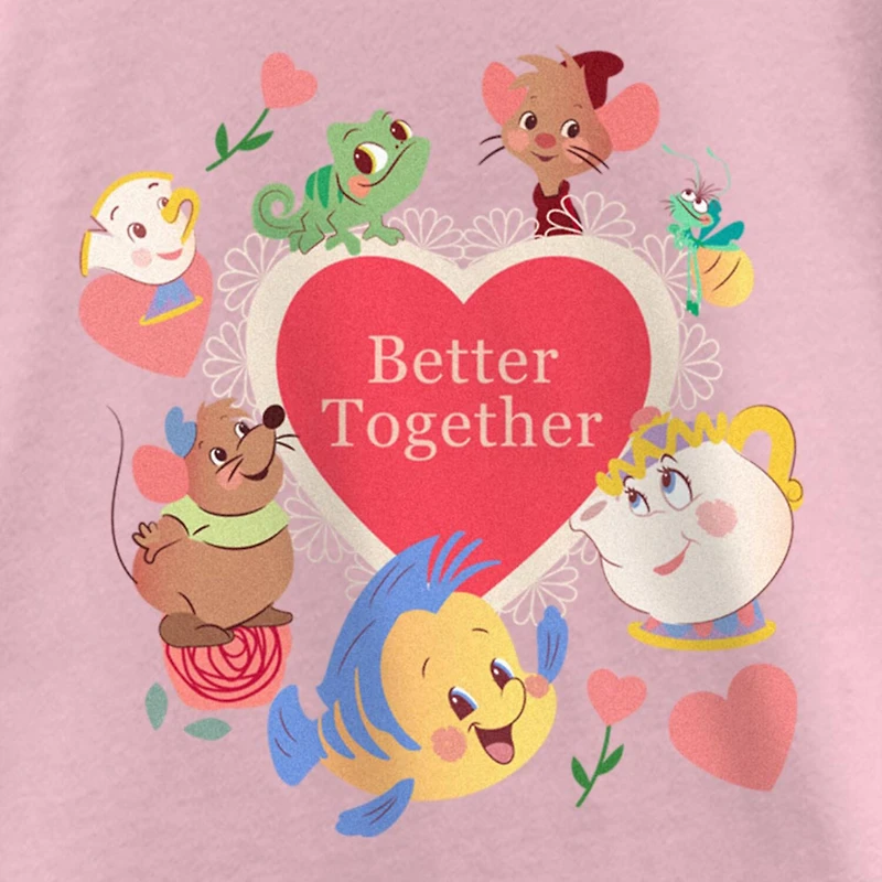 Disney Collection Little & Big Kid Girls Crew Neck Short Sleeve Regular Fit Princess Graphic T-Shirt