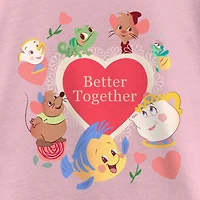 Disney Collection Little & Big Kid Girls Crew Neck Short Sleeve Regular Fit Princess Graphic T-Shirt