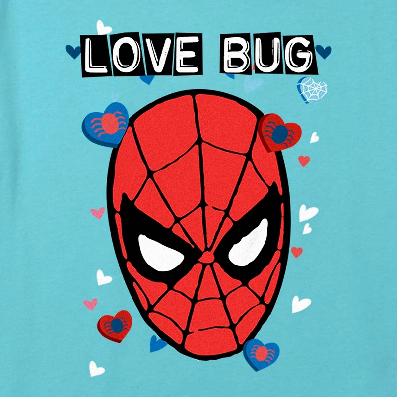 Disney Collection Little & Big Kid Girls Crew Neck Short Sleeve Regular Fit Spiderman Graphic T-Shirt