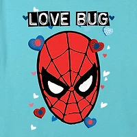 Disney Collection Little & Big Kid Girls Crew Neck Short Sleeve Regular Fit Spiderman Graphic T-Shirt