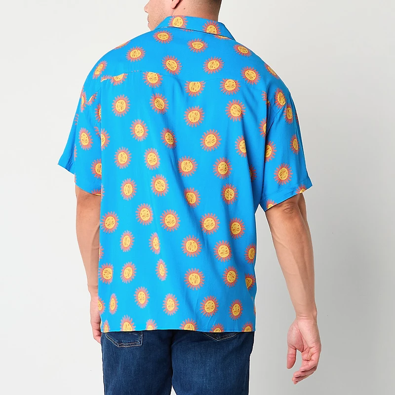 Arizona Mens Short Sleeve Big and Tall Camp Shirt