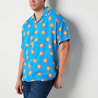 Arizona Mens Short Sleeve Big and Tall Camp Shirt