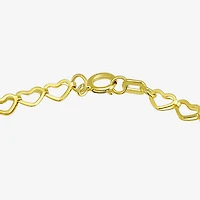 Gold Addiction Womens 10K Gold 7.5 Inch Semisolid Link Chain Bracelet