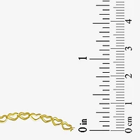 Gold Addiction Womens 10K Gold 7.5 Inch Semisolid Link Chain Bracelet