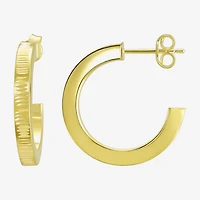 Made in Italy Womens 10K Gold 20mm Round Hoop Earrings