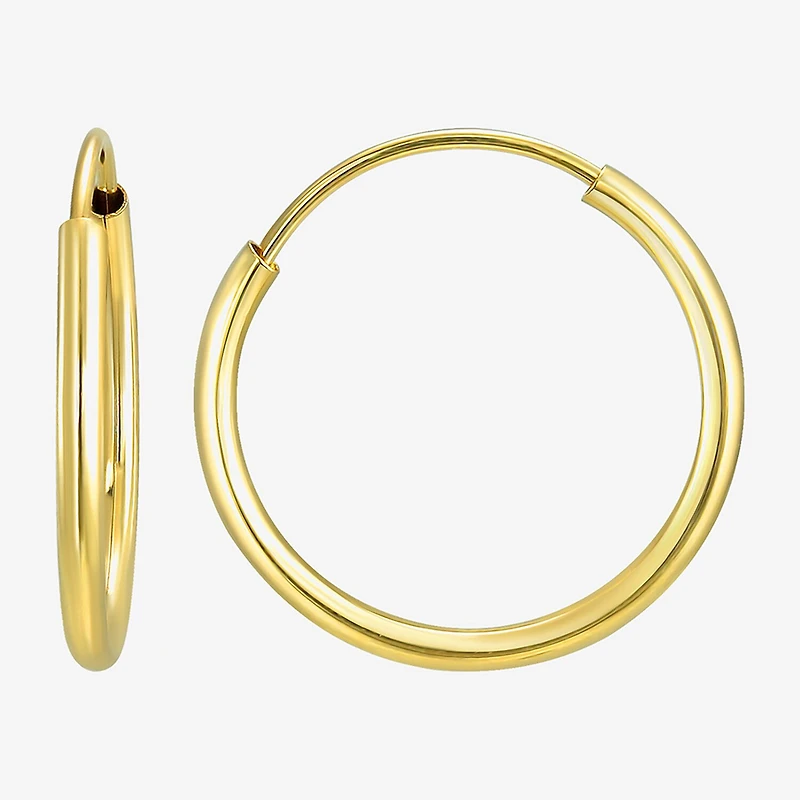 Womens 14K Gold Round 3 Pair Earring Set