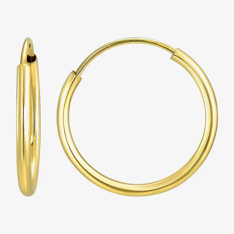 Womens 14K Gold Round 3 Pair Earring Set