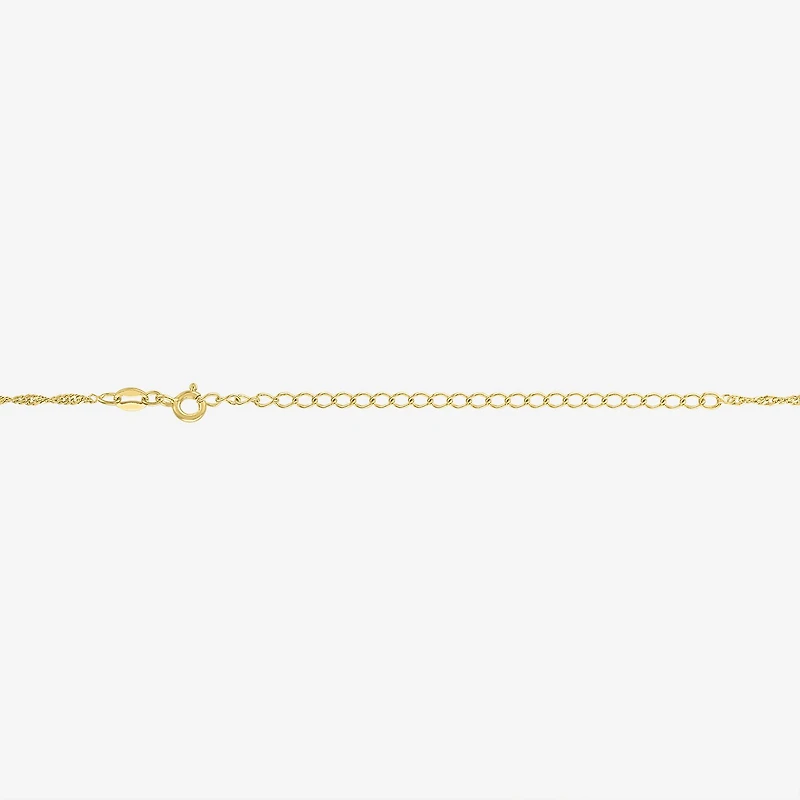 Diamond Addiction G-H / Si2-I1 Womens 1/ CT. T.W. Lab Grown White Diamond 14K Gold Over Silver Heart 18 Inch Pendant Necklace