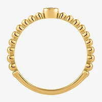 (I / I2) Womens 1/10 CT. T.W. Lab Grown White Diamond 14K Gold Over Silver Cocktail Ring